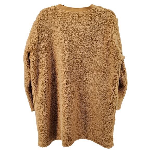 Koolaburra by‎ Ugg Womens Large Popcorn Sherpa Cardigan Tan Camel Pre-Owned - Picture 2 of 6
